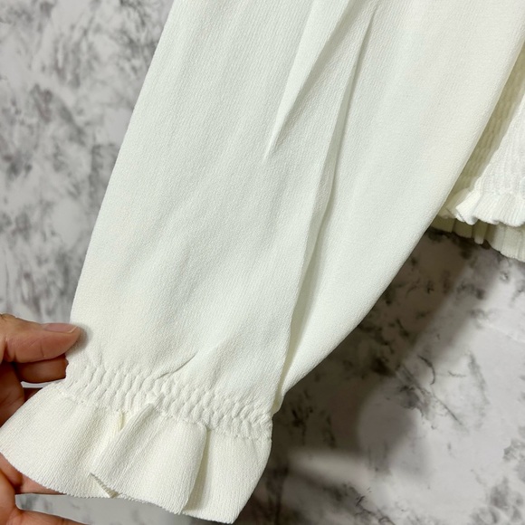 Catherine Malandrino Womens Long Sleeve White Top Sweater Sz L EUC - Picture 8 of 9